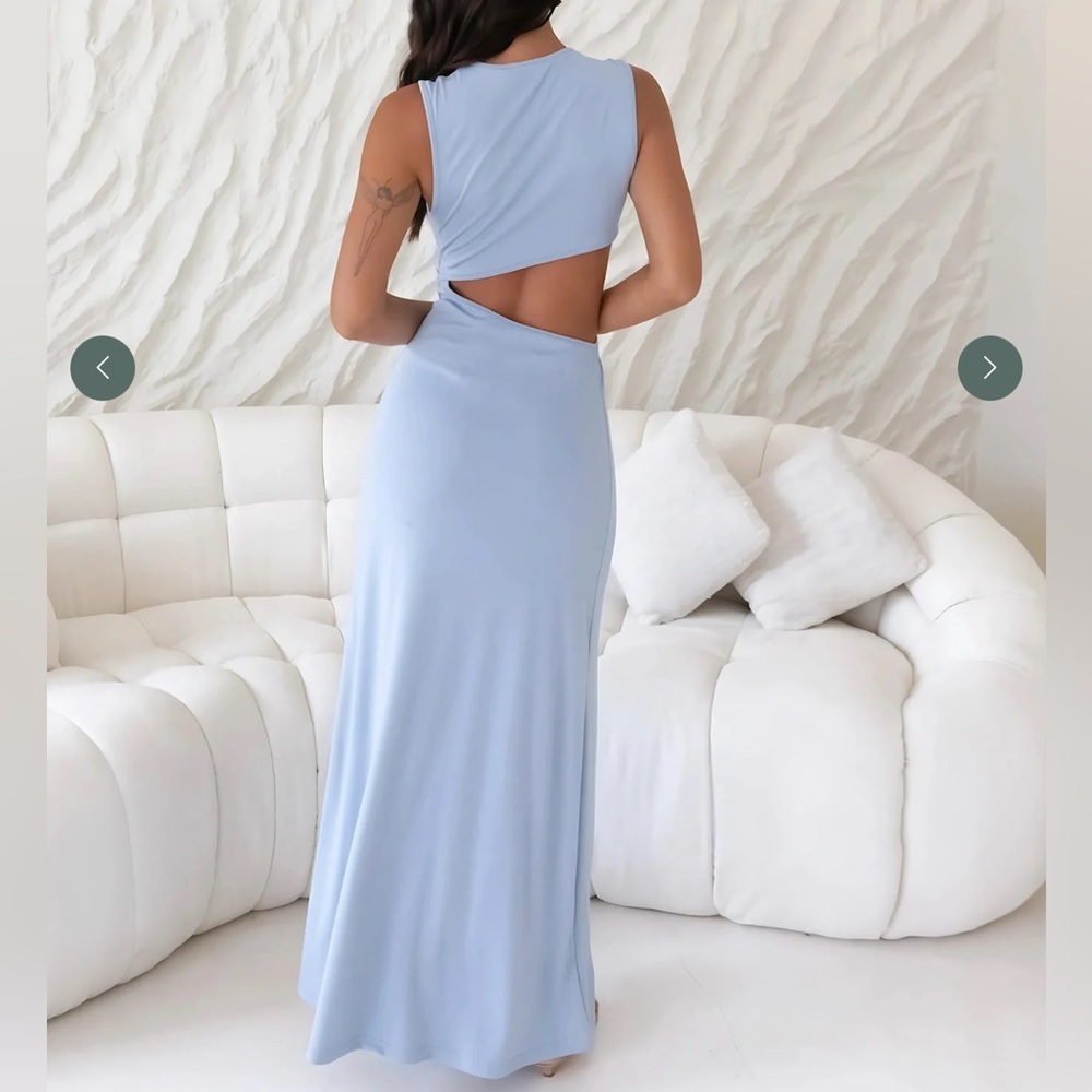 Fortunate One Elle Blue Sleeveless Dress Size M - Picture 6 of 6